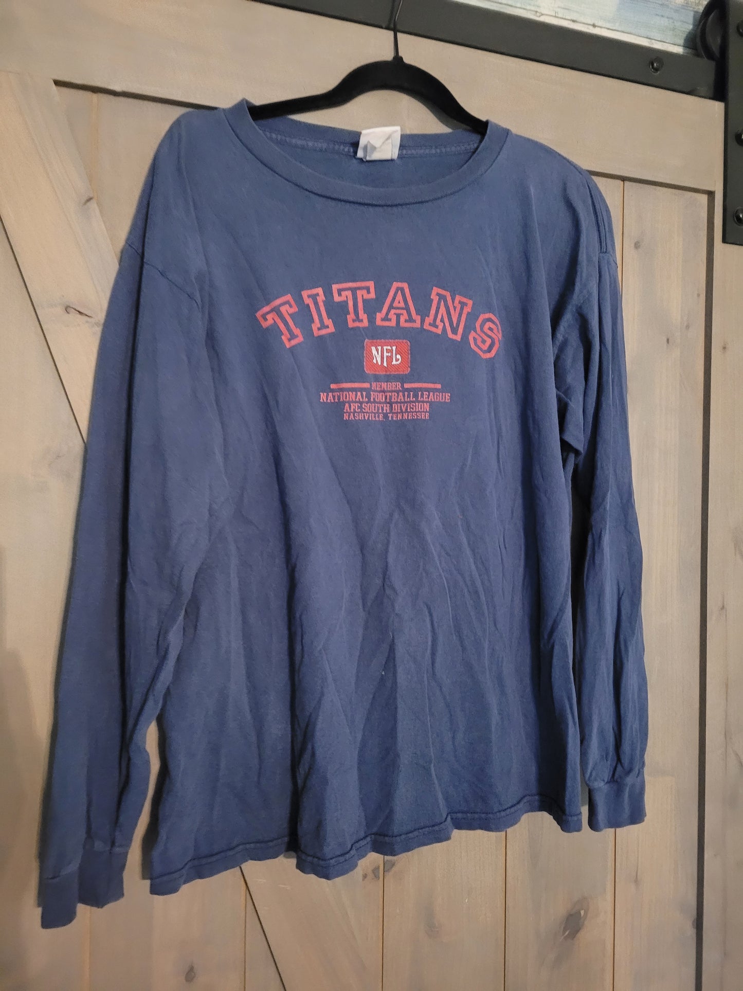 Tennessee Titans Divison Logo Long-Sleeve Shirt Size Large NFL